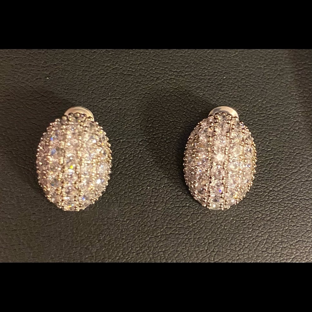 Stud Earrings 925 Silver Jewelry Cubic Zirconia Pair/set